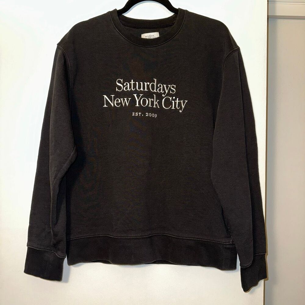 Saturdays New York City Medium Bowery Miller Standard Crew Sweatshirts Black EUC